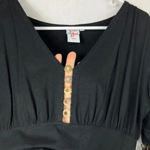 Beauty & The Beach Hawaii Swim Coverup Dress Womens M Cutout Summer Pool‎ Beach - Picture 3 of 12